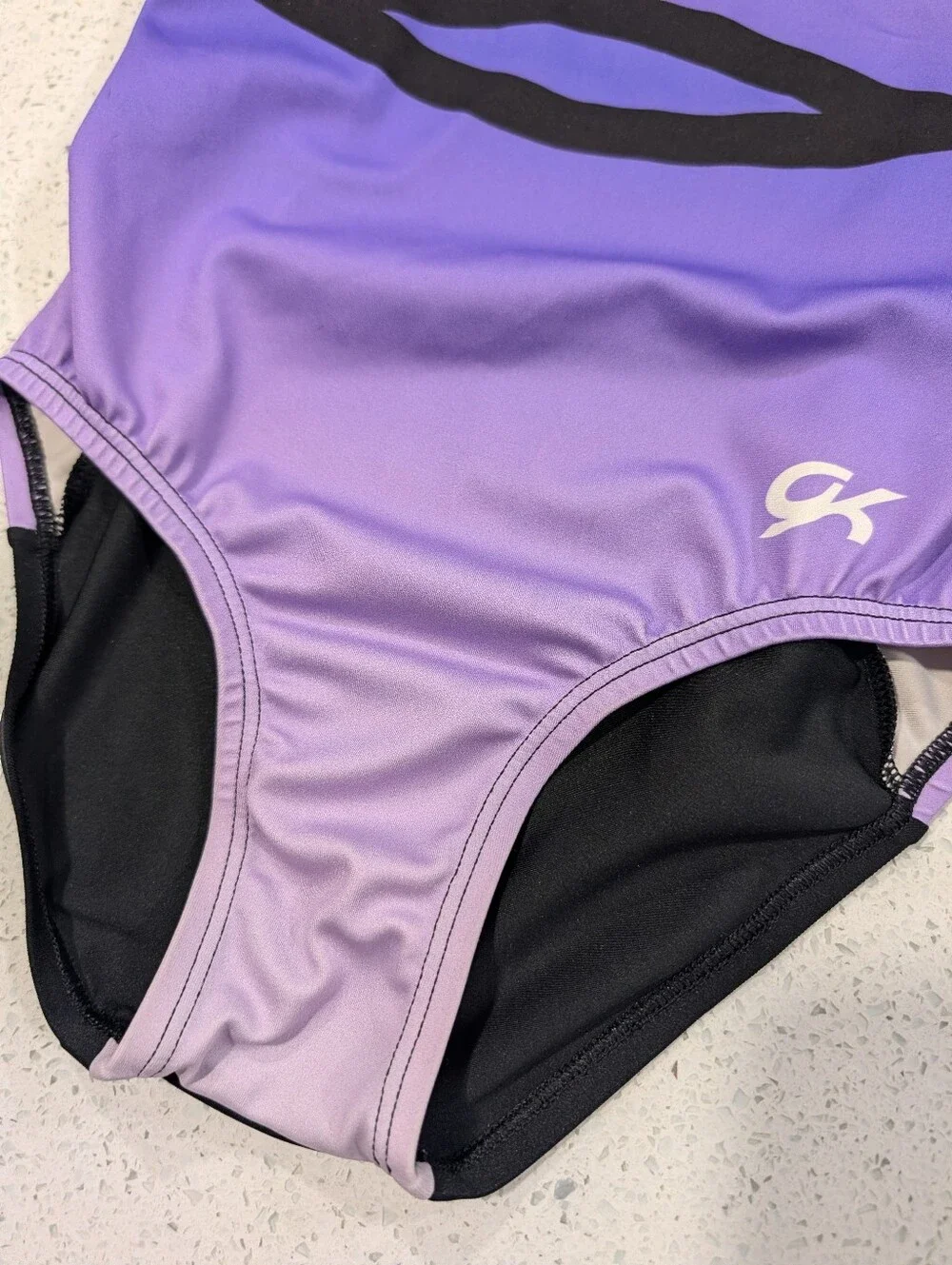 BEAUTIFUL GK ELITE Gymnastic Dance Leotard Child Large Purple OMBRE Ultra SOFT